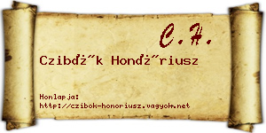Czibók Honóriusz névjegykártya